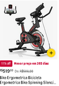Bike Ergométrica Bicicleta Spinning Silenciosa – Exercício em Casa