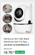 Câmera IP Wi-Fi 360 Babá Eletrônica Sem Fio