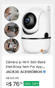 Câmera IP Wi-Fi 360 Babá Eletrônica Sem Fio