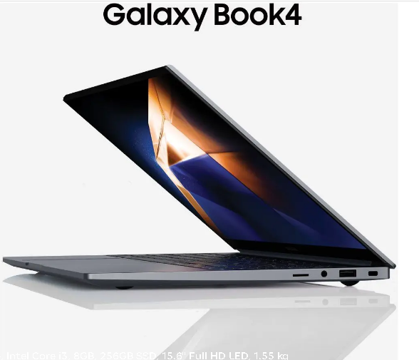 Notebook Samsung Galaxy Book4 – Intel Core i3, 8GB RAM, 256GB SSD, 15.6", Windows 11