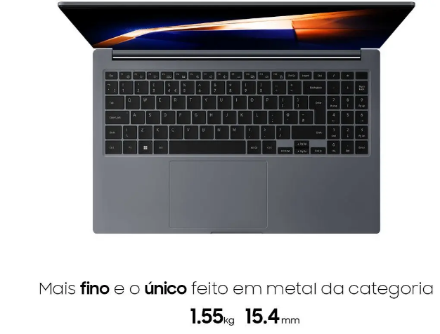 Notebook Samsung Galaxy Book4 – Intel Core i3, 8GB RAM, 256GB SSD, 15.6", Windows 11