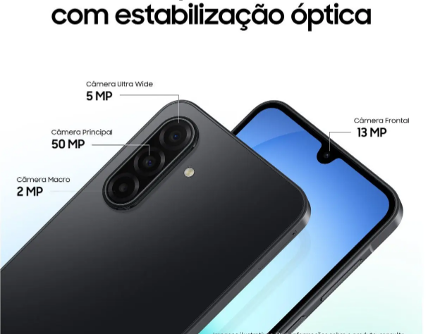 Smartphone Samsung Galaxy A17 5G – 128GB, 4GB RAM, Tela AMOLED, Preto