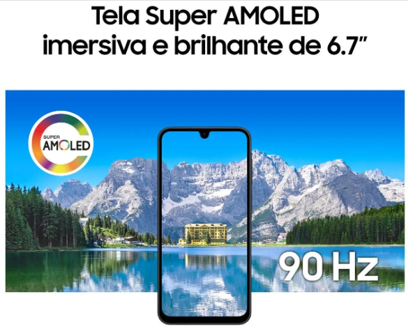 Smartphone Samsung Galaxy A17 5G – 128GB, 4GB RAM, Tela AMOLED, Preto